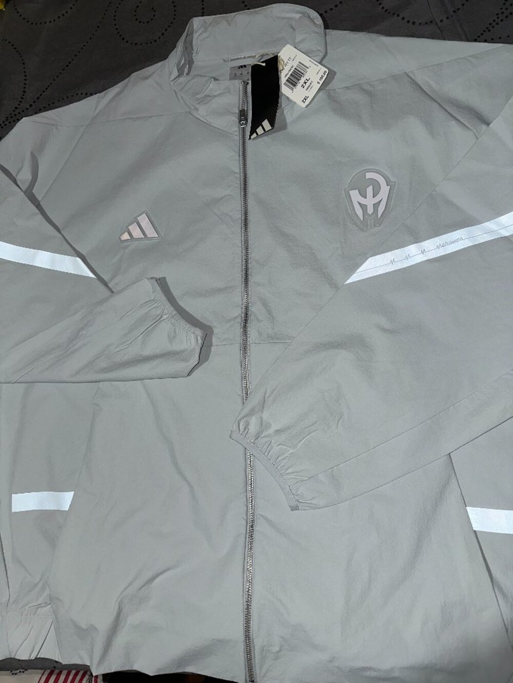 ADIDAS PATRICK MAHOMES ZNE WOVEN TO COLD ZIP. JACKET SIZE 2XL MEN NWT $100.00